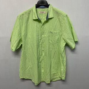 Tommy Bahama Men Short Sleeve Button Shirt Top Size XXL 2XL Green M269 -1